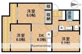 コートリヴェール【2階】の間取り