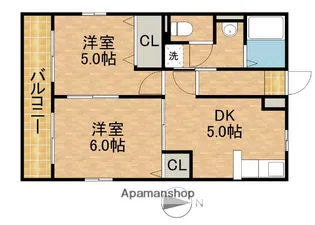 センチュリーレジデンスⅢ【201号室】の間取り