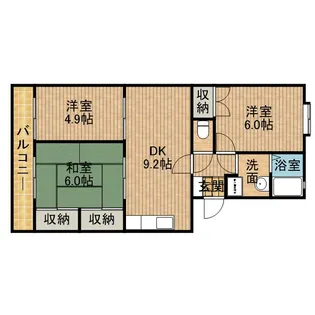 サンヒルズS【1階】の間取り