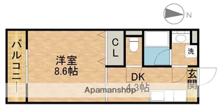 リヴァージュ湖西【2階】の間取り