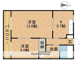 浜北グランドマンション【1階】の間取り