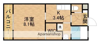 ARIES GARDEN【202号室】の間取り