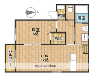 アメージング上島【1階】の間取り