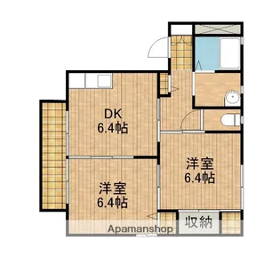 リバーサイド谷田【202号室】の間取り