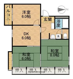 ユニハイツⅠ【121号室】の間取り