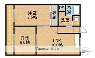 マンション川西【203号室】の間取り