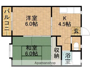 ジュビロ掛川【102号室】の間取り