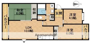 ヴィブレ若宮東【2階】の間取り