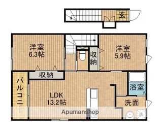 アイリス【2階】の間取り