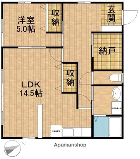 野中アパート【1階号室】の間取り