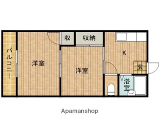 シティーハイム桜【1階】の間取り