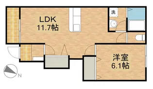 メルヴェユーイーグルⅡ【1階】の間取り