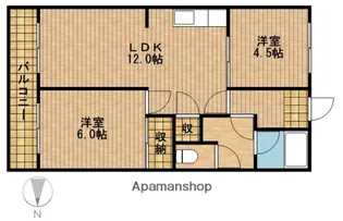 シャトレー天王【2階】の間取り