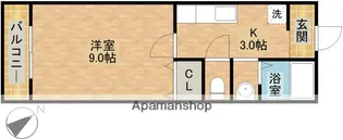 アンジュ【206号室】の間取り