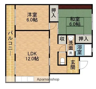 パレス富塚【2階】の間取り