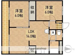 野中第3マンション【1階】の間取り