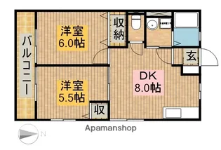 グリーンリーフⅠ【2階】の間取り