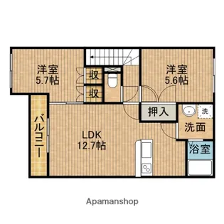 サンモール【202号室】の間取り