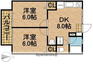 水野ハイツ【3階】の間取り
