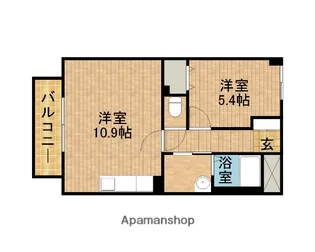 アンソレイエ【1階】の間取り