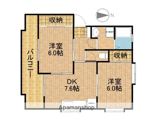 コーポフォーリーフA【2階】の間取り