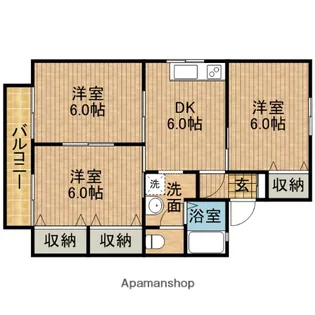 ストリームN B【2階】の間取り