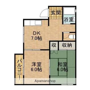 コーポ駅北【2階】の間取り