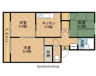 オークハウス【205号室】の間取り