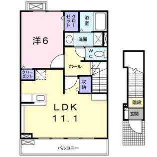 パッションフラワー【2階】の間取り