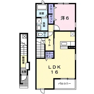 ルミーナⅢ【2階】の間取り