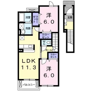 SGアネックスⅢ【2階】の間取り