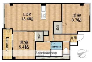 静岡県浜松市中央区佐鳴台3丁目【マンション】の間取り