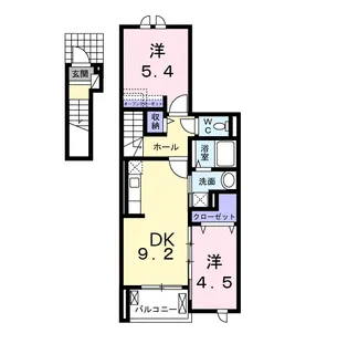ベル オーブ Ⅲ【2階】の間取り