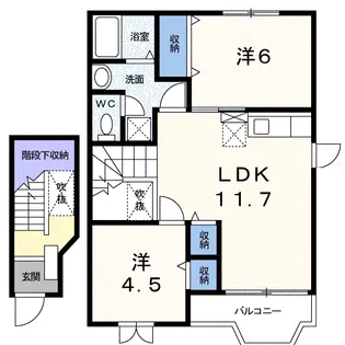 ドミール センA【2階】の間取り