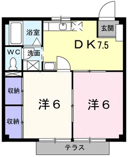リヴェール豊岡【1階】の間取り