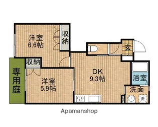 コロネット【1階】の間取り