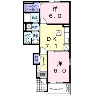 カーサ・アルドーレⅡ【1階】の間取り
