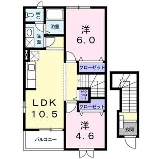 アプリコット・トゥリー【2階】の間取り