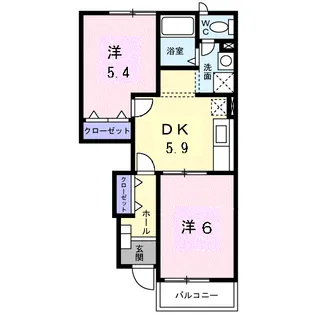 フィオーレ・F【103号室】の間取り