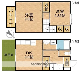 モンターニュⅡ番館【103号室】の間取り