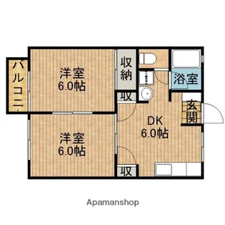シャルムOⅡ【1階】の間取り