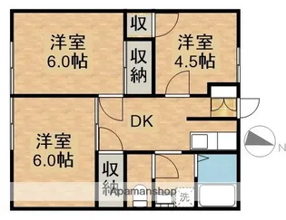 パナハイツ河合A【102号室】の間取り