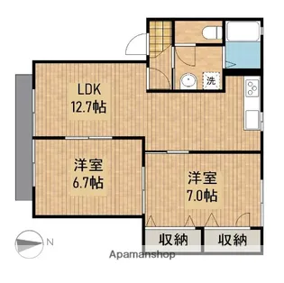 メゾン南台A【1階】の間取り