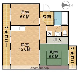 ベルジェーム【3階】の間取り