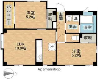 ヴァンティアンⅡ【2階】の間取り
