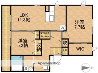 静岡県浜松市中央区泉2丁目【アパート】の間取り