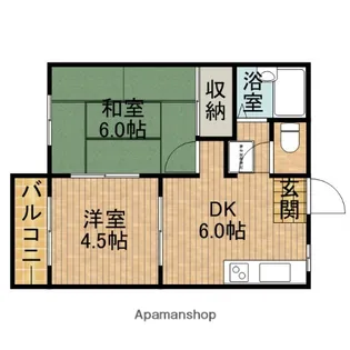 エステートピアおおいけ【1階】の間取り