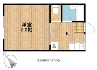 コーポ松和【205号室】の間取り
