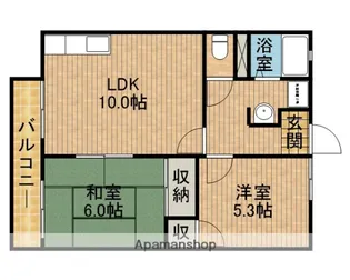 シャルム一番館【2階】の間取り