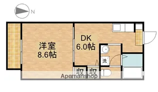 ヴィラノーツB【202号室】の間取り
